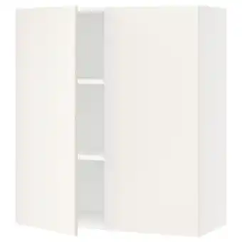 Sektion gabin pared 2 puertas c/ estantes, blanco/veddinge blanco, 91x37x102 cm