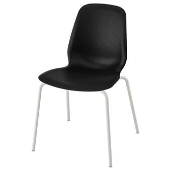 IKEA Lidås silla, negro/sefast blanco oferta