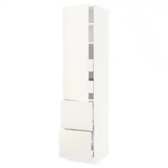 IKEA Sektion / maximera gabinete alto 1 puerta 4 cajones, blanco/veddinge blanco, 46x61x203 cm oferta