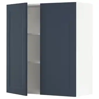 IKEA Sektion gabin pared 2 puertas c/ estantes, blanco axstad/mate azul, 91x37x102 cm oferta