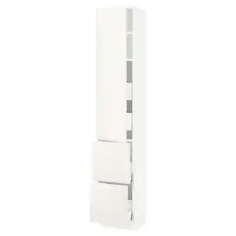 IKEA Sektion / maximera gabinete alto 1 puerta 4 cajones, blanco/veddinge blanco, 38x37x203 cm oferta