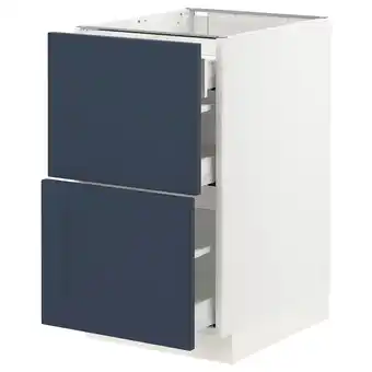 IKEA Sektion / maximera gabinete bajo 3 cajones, blanco axstad/mate azul, 46x61x76 cm oferta