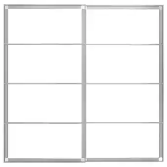 IKEA Pax 2 estruct+riel p/puertas correderas, aluminio, 200x201 cm oferta