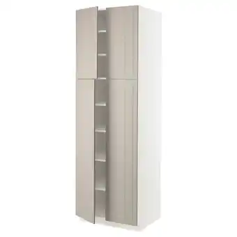 IKEA Sektion gabinete alto 4 puertas c/estantes, blanco/stensund beige, 76x61x229 cm oferta