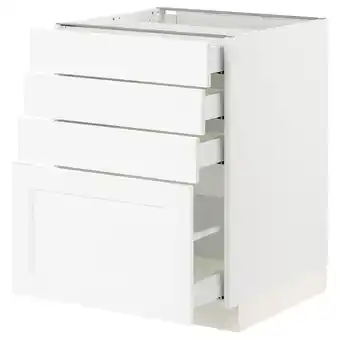 IKEA Sektion / maximera gabinete bajo 4 cajones, blanco enköping/blanco efecto madera, 61x61x76 cm oferta