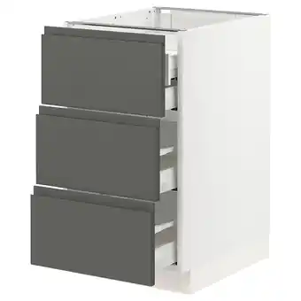 IKEA Sektion gabinete bajo 4 cajones, blanco maximera/voxtorp gris oscuro, 46x61x76 cm oferta