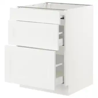 IKEA Sektion / maximera gabin bajo sup extensible 2 cajnes, blanco/axstad blanco mate, 61x61x76 cm oferta