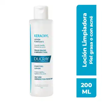 Ducray keracnyl loción limpiadora cuidado para piel con tendencia acnéica
