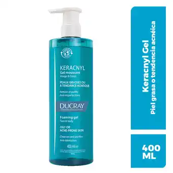 Farmacia San Pablo Ducray keracnyl gel limpiador de cara y cuerpo en piel con tendencia acnéica oferta