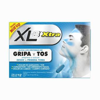 Farmacia San Pablo Xl-3 xtra alivia síntomas de gripa y tos oferta