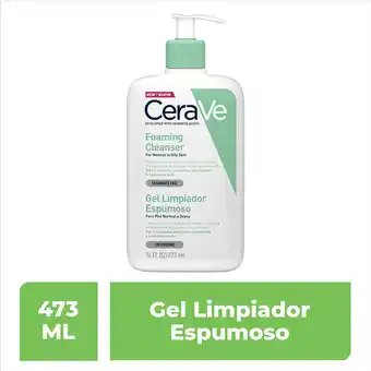 Farmacia San Pablo Cerave gel limpiador espumoso para piel normal a grasa sin perfume oferta