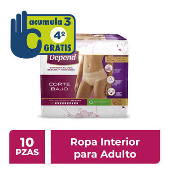 Farmacia San Pablo Depend ropa interior corte bajo talla grande oferta