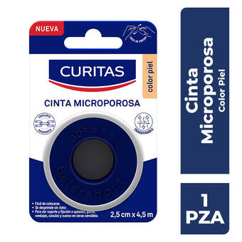 Farmacia San Pablo Curitas cinta microporosa 2.5 cm x 4.5 m, piel oferta