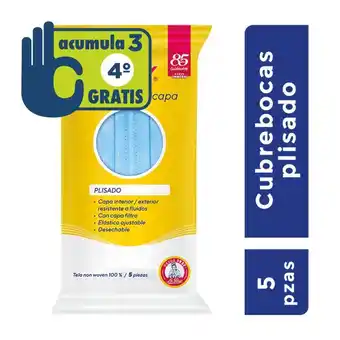 Farmacia San Pablo Le roy cubreboca desechable plisado azul oferta