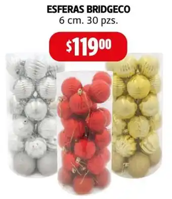 Farmacias Guadalajara ESFERAS BRIDGECO 6 cm. 30 pzs oferta
