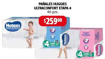 Farmacias Guadalajara PAÑALES HUGGIES ULTRACONFORT ETAPA 4 oferta