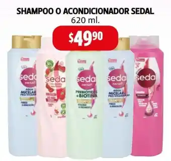 Farmacias Guadalajara SHAMPOO O ACONDICIONADOR SEDAL 620 ml. oferta