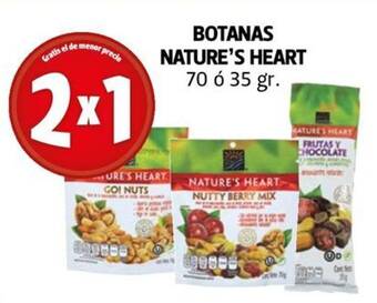 Farmacias Guadalajara BOTANAS NATURE'S HEART 70 ó 35 gr. oferta