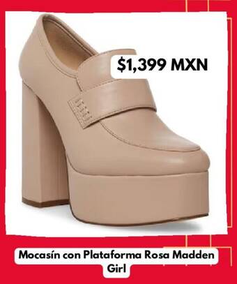 Sears Mocasín con Plataforma Rosa Madden Girl oferta