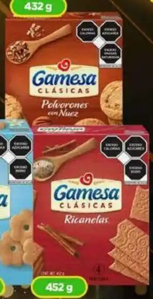Bodega Aurrerá Gamesa CLÁSICAS Polvorones con Nucz 432g oferta