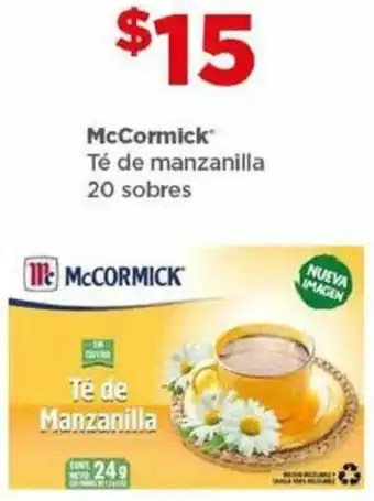 Bodega Aurrerá McCormick Té de manzanilla 20 sobres oferta