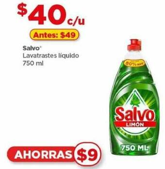 Bodega Aurrerá Salvo Lavatrastes líquido 750 ml oferta