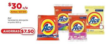 Bodega Aurrerá Ace Variedad de detergente en polvo 800 g oferta