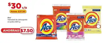 Bodega Aurrerá Ace Variedad de detergente en polvo 800 g oferta