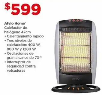 Bodega Aurrerá Atvio Home Calefactor de halógeno 47cm oferta
