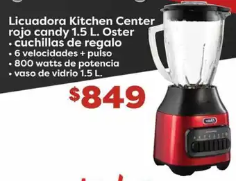 Soriana Híper Oster Licuadora Kitchen Center rojo candy 1.5 L oferta