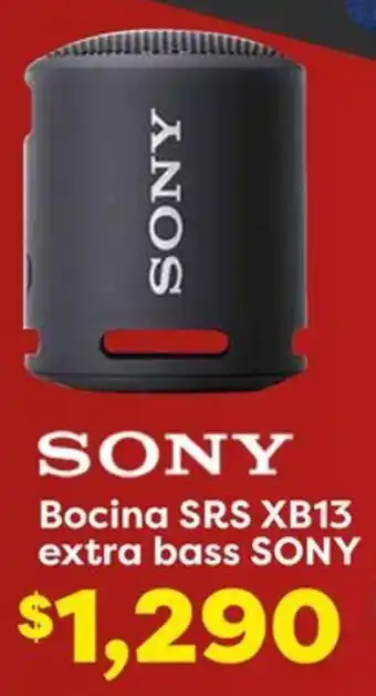 Soriana Híper SONY Bocina SRS XB13 extra bass oferta