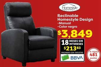Soriana Híper Homestyle Reclinable Homestyle Design oferta