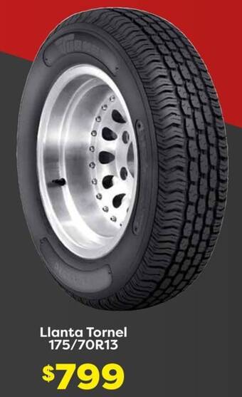 Soriana Híper Llanta Tornel 175/70R13 oferta