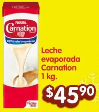 Soriana Híper Leche evaporada Carnation 1kg oferta