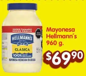 Soriana Híper Mayonesa Hellmann's 960 g oferta