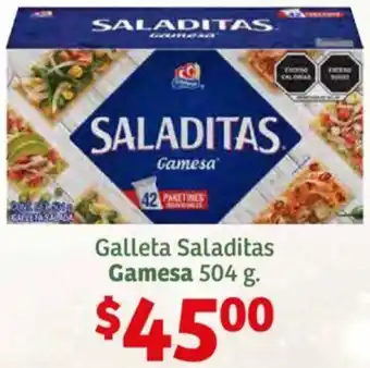 Soriana Híper Galleta Saladitas Gamesa 504g oferta