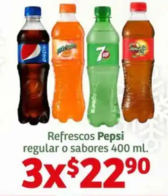 Soriana Híper Refrescos Pepsi regular o sabores 400 ml. oferta