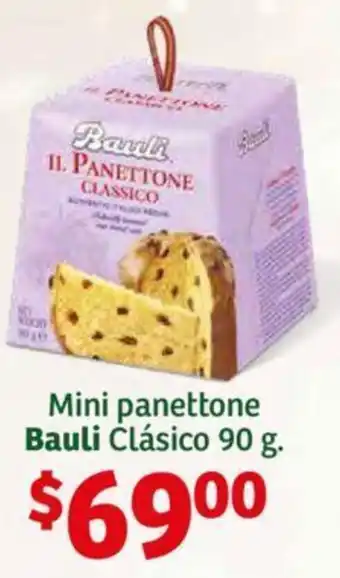 Soriana Híper Mini panettone Bauli Clásico 90 g. oferta