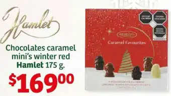 Chocolates caramel mini's winter red Hamlet 175 g.