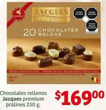 Soriana Híper Chocolates rellenos Jacques premium pralines 250 g. oferta