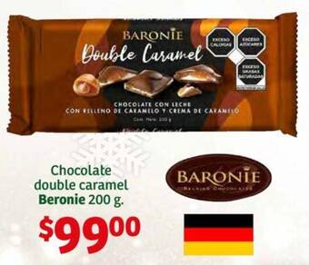 Soriana Híper Chocolate double caramel Beronie 200 g. oferta