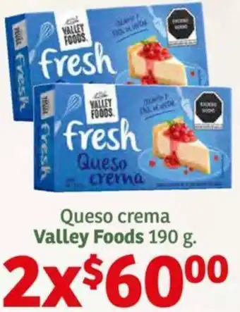 Soriana Híper Queso crema Valley Foods 190 g oferta