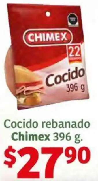 Soriana Híper Cocido rebanado Chimex 396 g. oferta