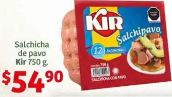 Soriana Híper Salchicha de pavo Kir 750 g. oferta