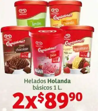 Soriana Híper Helados Holanda básicos 2x1L oferta