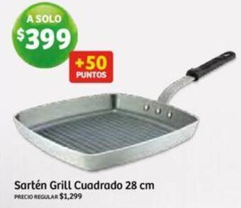 Soriana Híper Sartén Grill Cuadrado 28 cm oferta