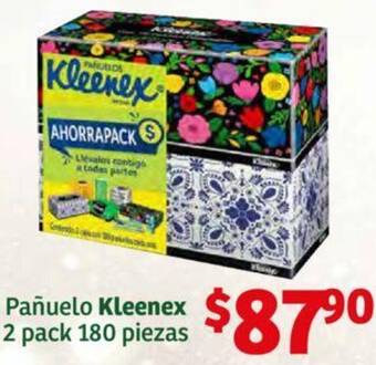 Soriana Híper Pañuelo Kleenex 2 pack 180 piezas oferta