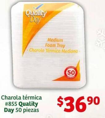 Soriana Híper Charola térmica #855 Quality Day 50 piezas oferta