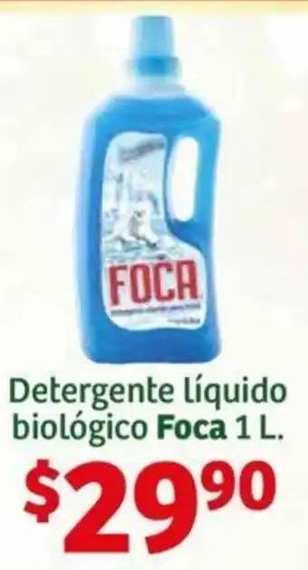 Soriana Híper Detergente Líquido biológico Foca 1L oferta