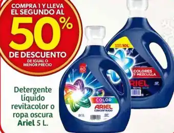 Detergente Líquido revitacolor o ropa oscura Ariel 5 L.